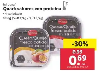 Lidl Quark Sabores con Proteina oferta