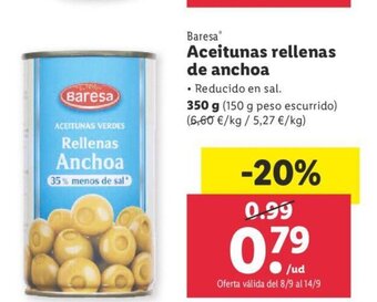 Lidl Aceitunas Rellenas de Anchoa oferta