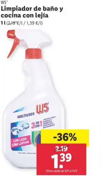 Lidl Limpiador de Baño y Cocina con Lejfa oferta