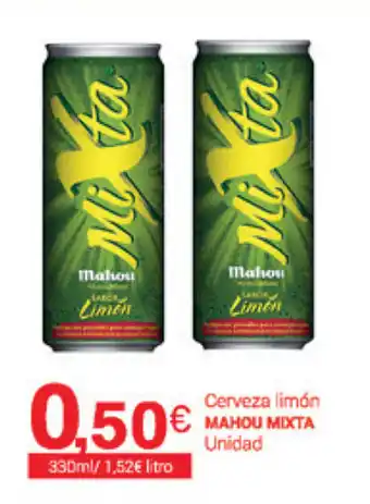 Supermercados Plaza Mahou Mixta Cerveza limón 330ml oferta