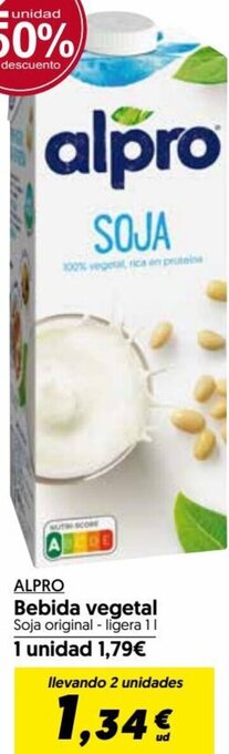 Hiper Usera Alpro Bebida Vegetal oferta