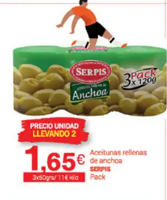 Supermercados Plaza Serpis Aceitunas rellenas de anchoa 3x50grs oferta