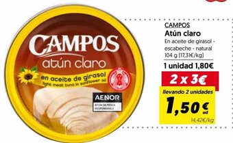 Hiper Usera Campos Atún Claro oferta