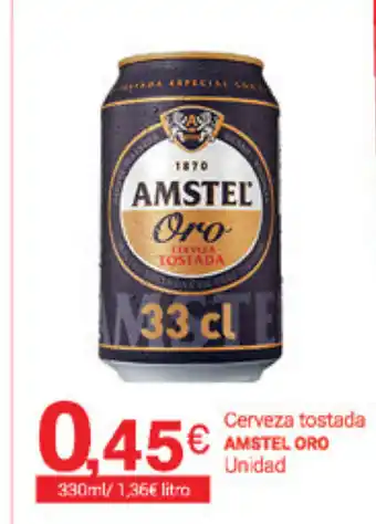 Supermercados Plaza Amstel Oro Cerveza tostada 330ml oferta
