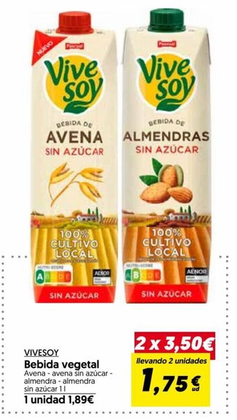 Hiper Usera Vivesoy Bebida Vegetal oferta