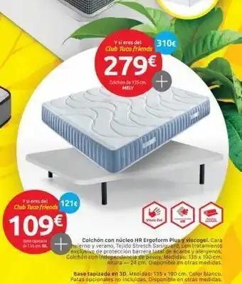 Tuco Y si eres del club tuco friends 109€ ba de 135 cm s 121€ visce v si eres del club tuco friends 279€ + colchón de 13 oferta