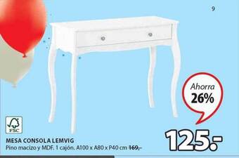 JYSK Mesa consola lemvig oferta