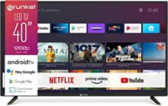 Amazon Grunkel - led-402goo - tv led 40 pulgadas smart tv con google chromecast. con pantalla de panel full hd, wi-fi y smart tv.... oferta