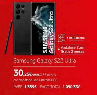 Vodafone Samsung galaxy s22 ultra oferta