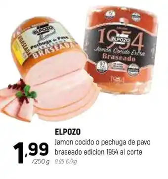 Coviran Elpozo Jamon cocido o pechuga de pavo braseado edicion 1954 al corte oferta