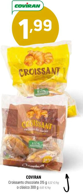 Coviran Coviran Croissants chocolate 315 g oferta