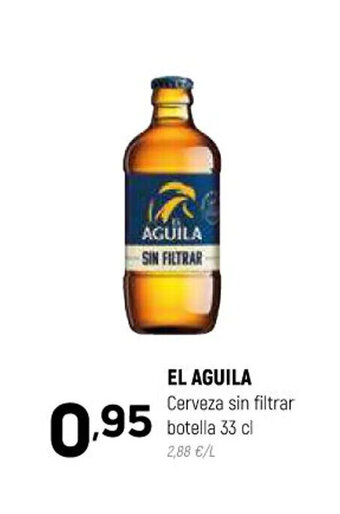 Coviran El Aguila Cerveza sin Filtrar Botella 33cl oferta