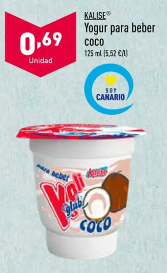 ALDI Yogur para beber coco oferta