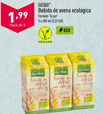 ALDI Bebida de Avena Ecológica oferta