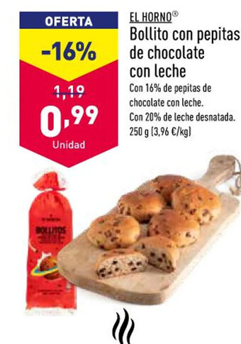 ALDI Bollito con Pepitas de Chocolate con Leche oferta