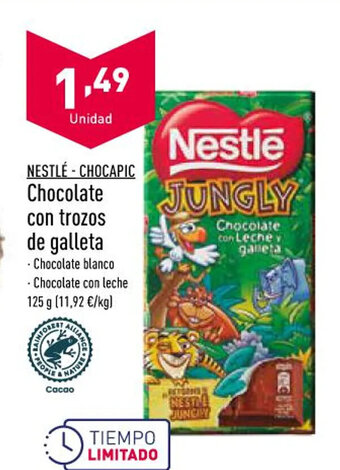 ALDI Chocolate con Trozos de Galleta oferta