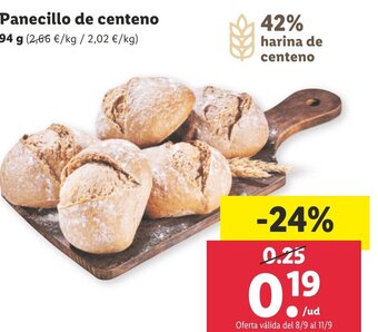 Lidl Panecillo de Centeno oferta