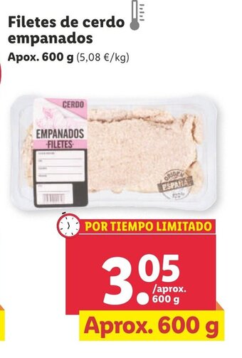 Lidl Filetes de Cerdo Empanados oferta
