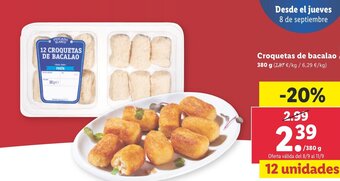 Lidl Croquetas de Bacalao oferta