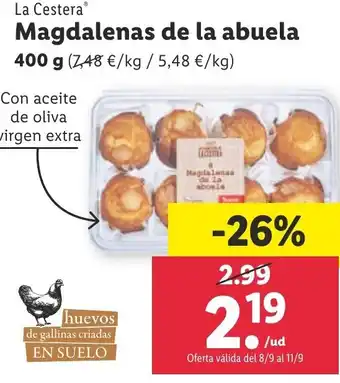 Lidl Magdalenas de la Abuela oferta