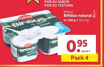 Lidl Milbona Bífidus Natural oferta