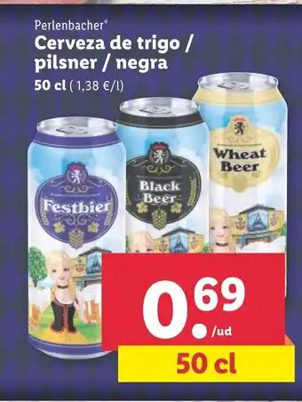Lidl Cerveza de Trigo/Pilsner/ Negra oferta