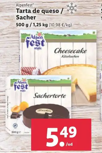 Lidl Tarta de Queso/ Sacher oferta