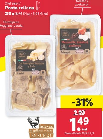 Lidl Pasta Rellena oferta