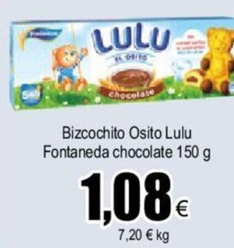 FROIZ Bizcochito Osito Lulu Fontaneda Chocolate 150 g oferta