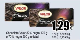 FROIZ Chocolate Valor 82% Negro 170 g oferta