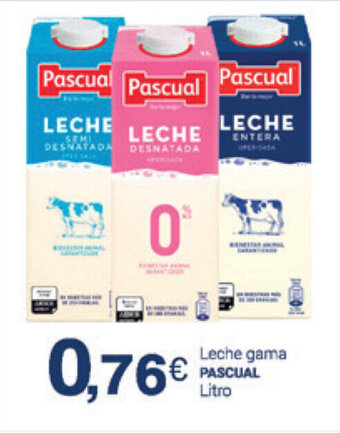 Supermercados Plaza Pascual Leche gama Litro oferta