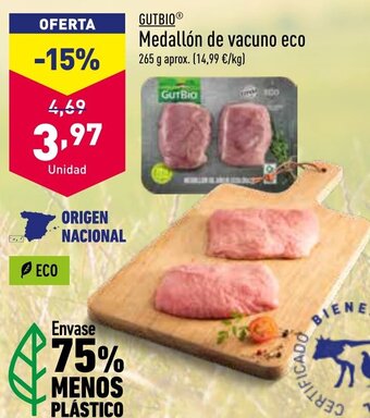 ALDI Medallón de vacuno eco oferta