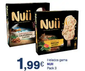 Supermercados Plaza Nuii Helados gama pack 3 oferta