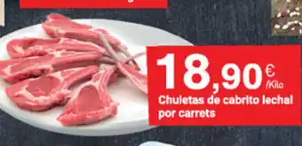 Supermercados Plaza Chuletas de cabrito lechal por carrets oferta