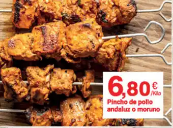 Supermercados Plaza Pincho de pollo andaluz o moruno oferta