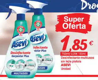 Supermercados Plaza Asevi Desinfectante multiusos sin lejía pistola unidad oferta