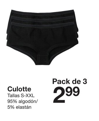 Zeeman Culotte Tallas S-XXL oferta