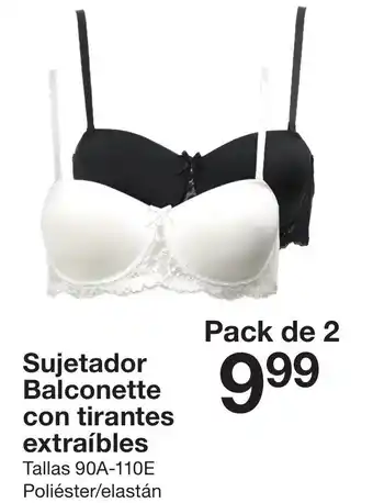 Zeeman Sujetador Balconette con tirantes extraibles oferta