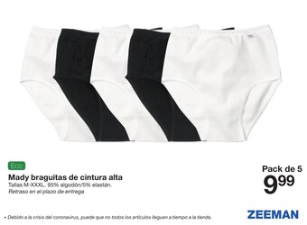 Zeeman Mady braguitas de cintura alta oferta