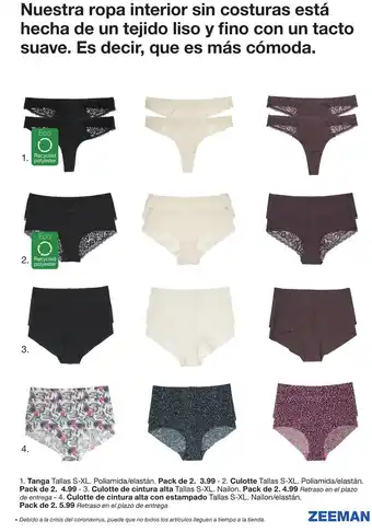 Zeeman Tanga/Culotte/Culotte de cintura alta/Culotte de cintura alta con estampado oferta