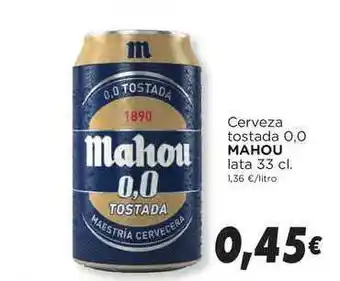 Supermercados Piedra Mahou Cerveza Tostada 0.0 33cl oferta