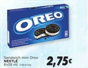 Supermercados Piedra Nestlé Sandwich Mini Oreo 6x55ml oferta