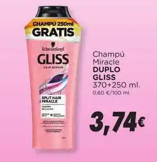 Supermercados Piedra Champú Miracle Suplo Gliss 250ml oferta