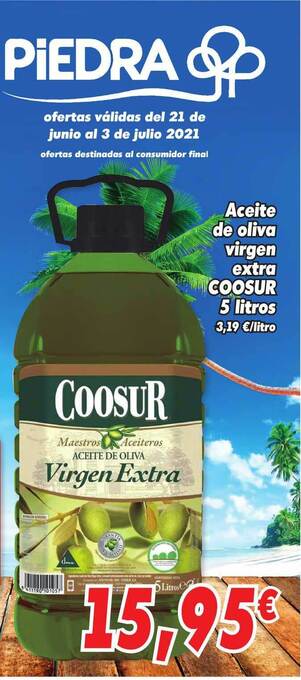 Supermercados Piedra Aceite De Oliva Virgen Extra Coosur oferta