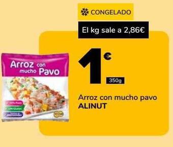 Supeco Arroz con mucho pavo alinut oferta