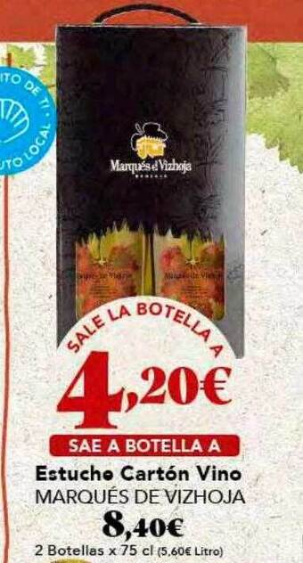 Gadis Estuche cartón vino marqués de vizhoja oferta