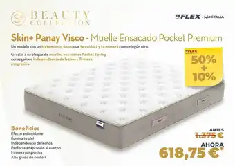 Flex Noctalia Skin + panay visco - muelle ensacado pocket premium oferta