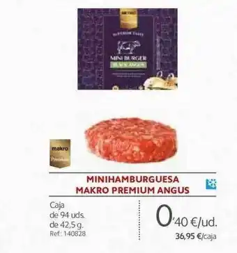 Makro Minihamburguesa makro premium angus oferta