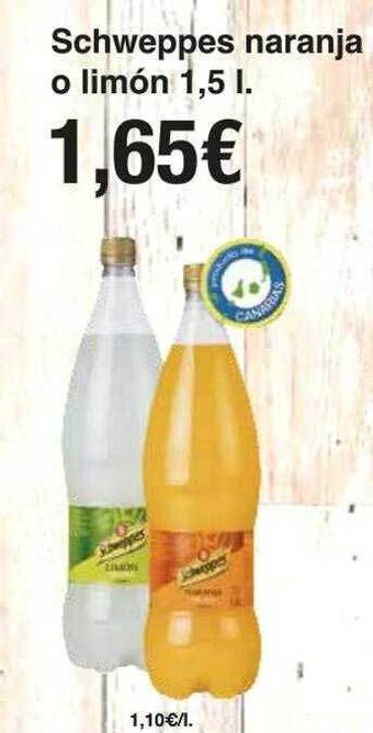 Spar La Palma Schweppes naranja o limón oferta