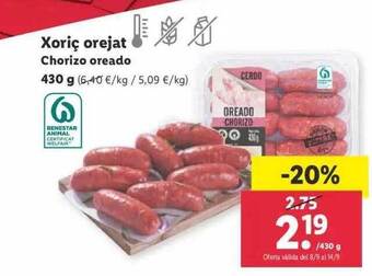 Lidl Chorizo oreado oferta